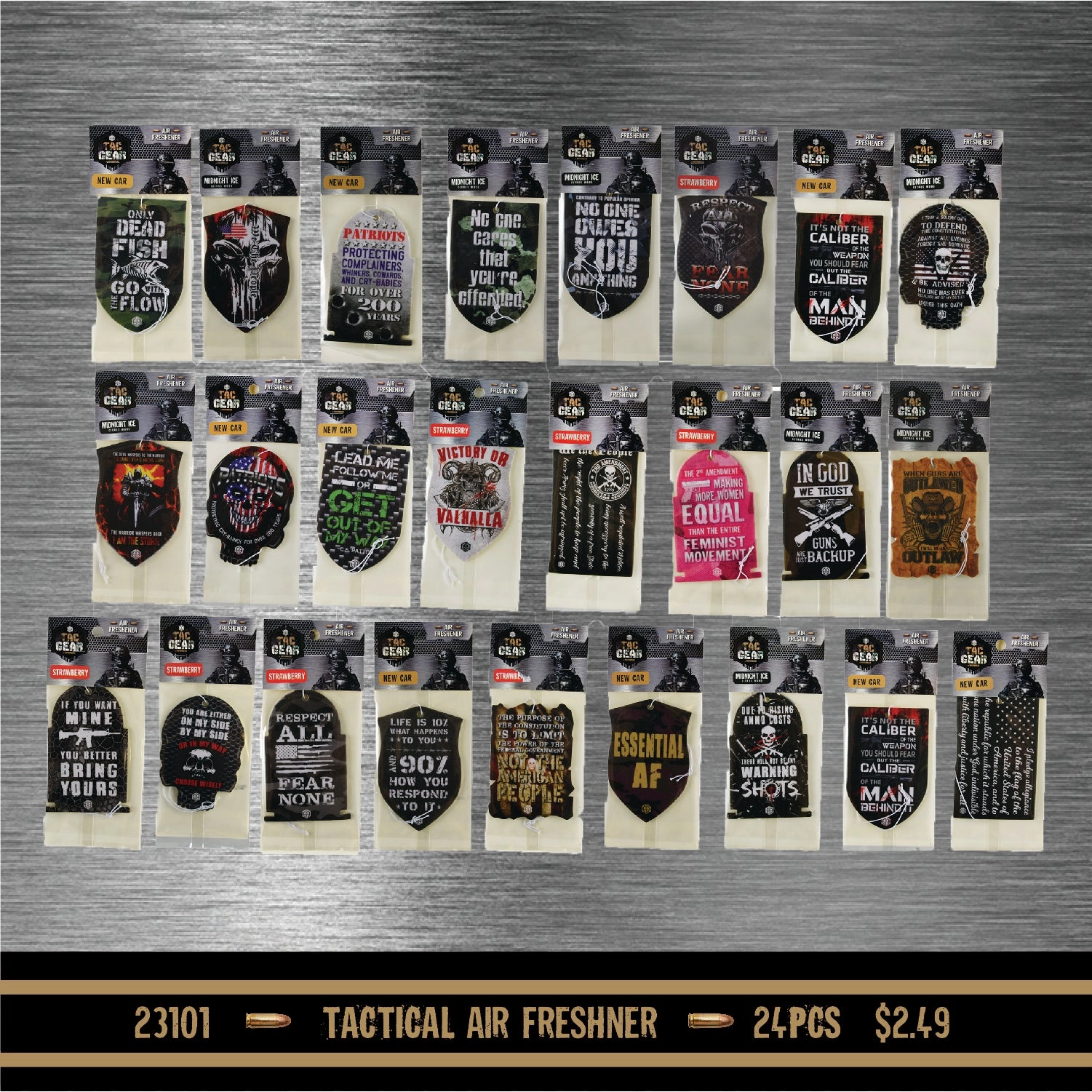 Patriotic Tac Gear Insulated Cup and Accessory Assortment - 84 Pieces Per Retail Ready Display 88387