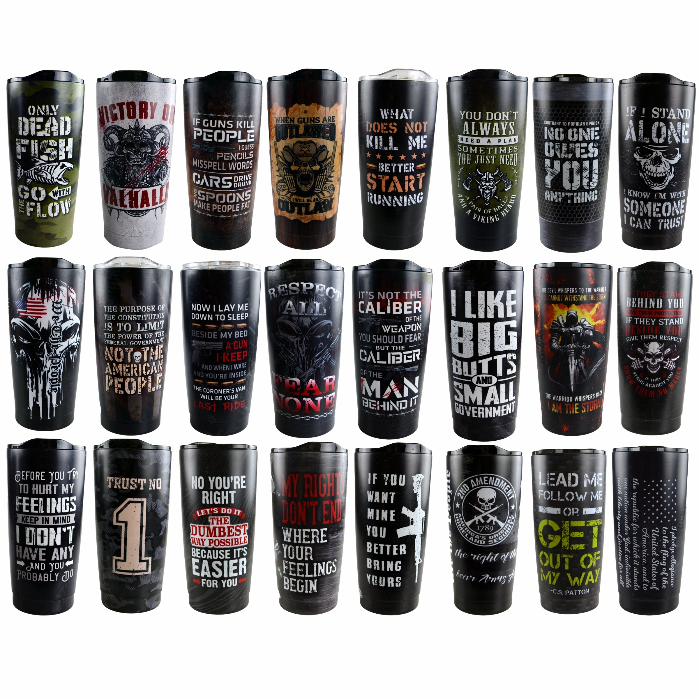 Patriotic Tac Gear Insulated Cup and Accessory Assortment - 84 Pieces Per Retail Ready Display 88387