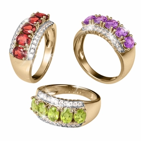 Romantica Rainbow Ladies Rings - Pick Any Two