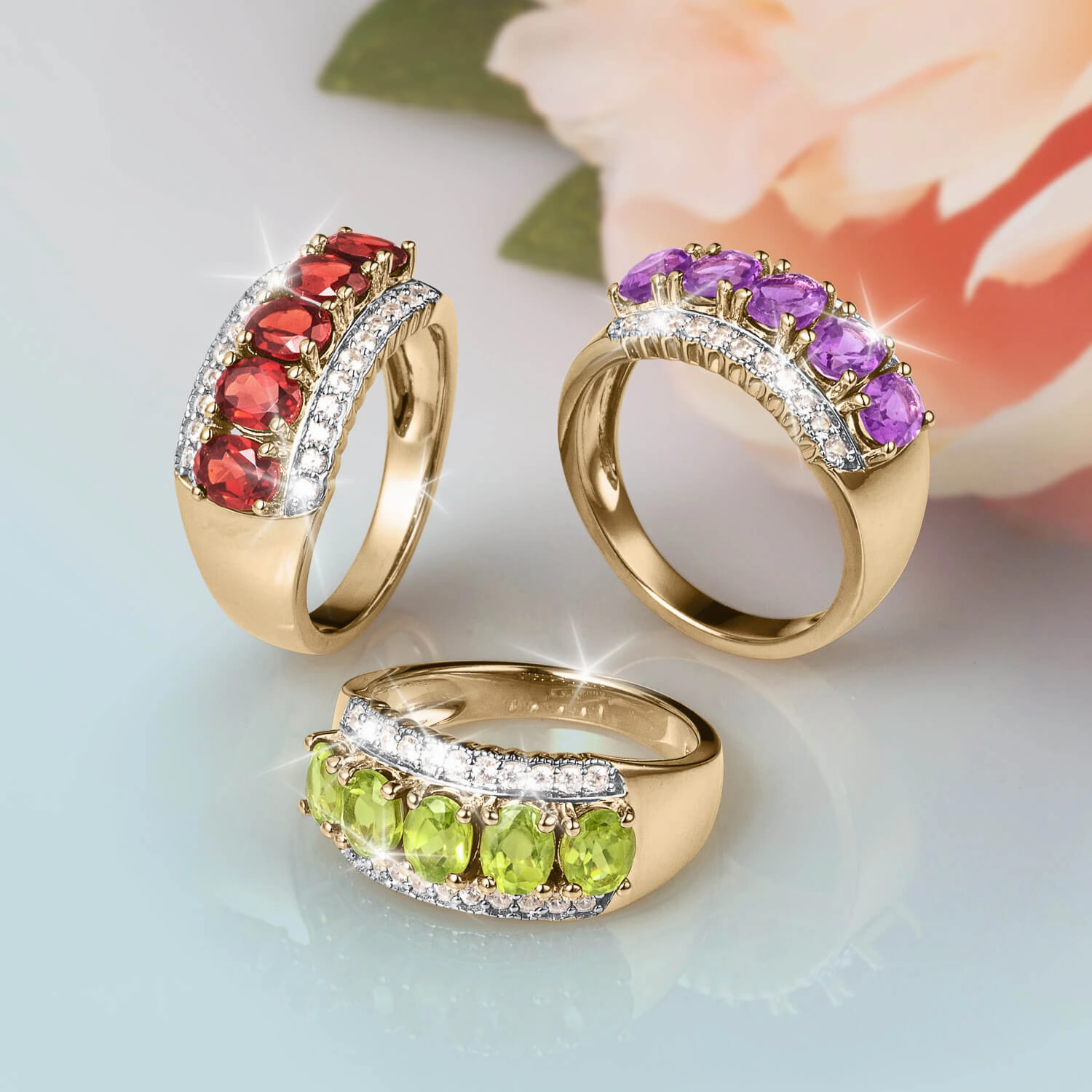 Romantica Rainbow Ladies Rings - Pick Any Two