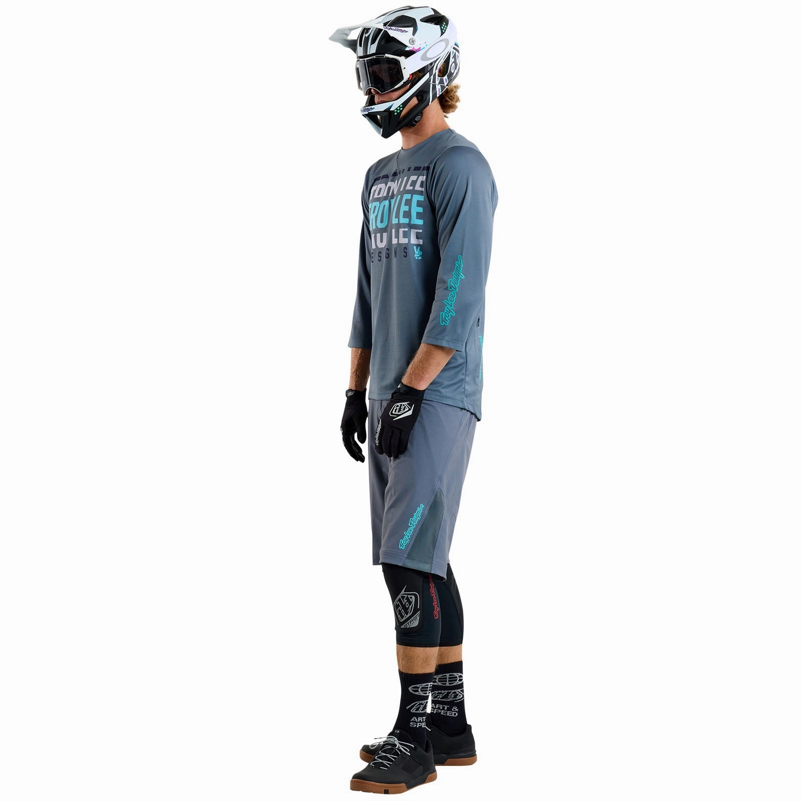 Ruckus 3/4 Jersey Spun Steel Blue