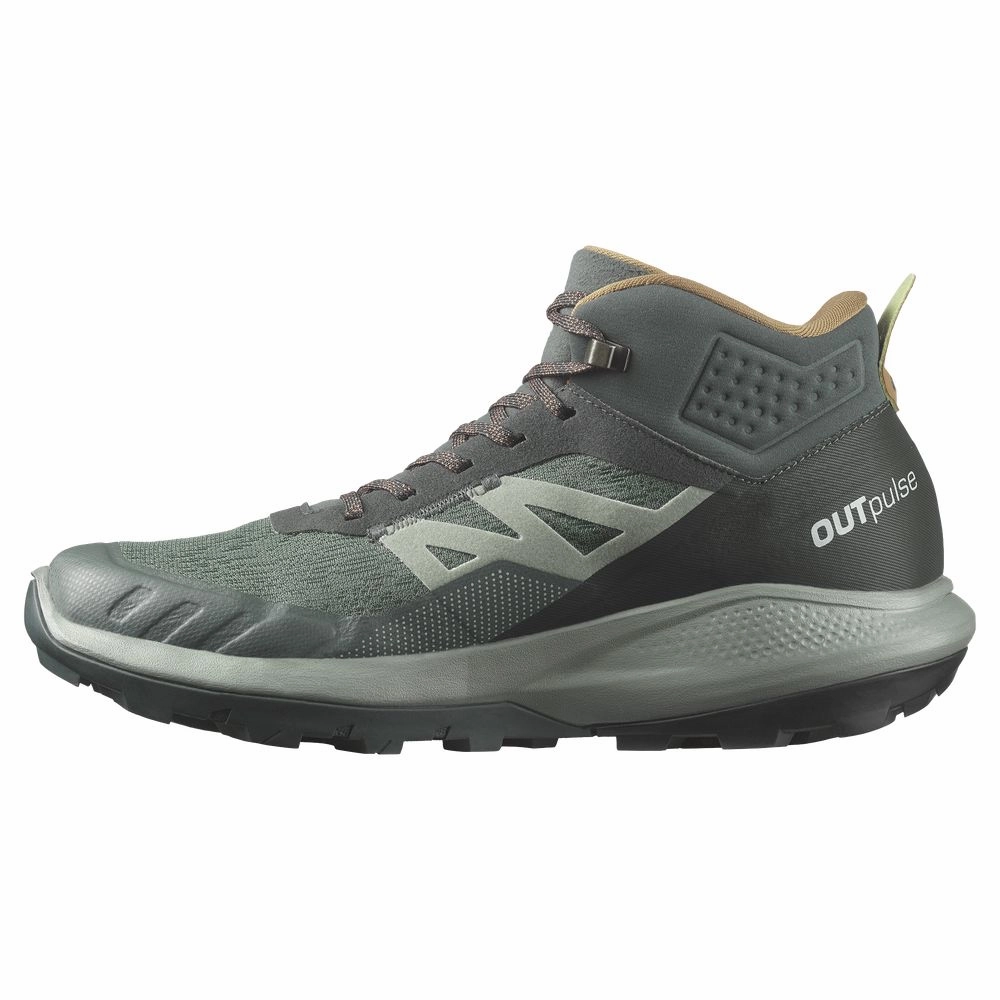 Salomon Outpulse Mid GORE-TEX Hiking Boots for Men - Urban Chic/Shadow/Rawhide - 9M