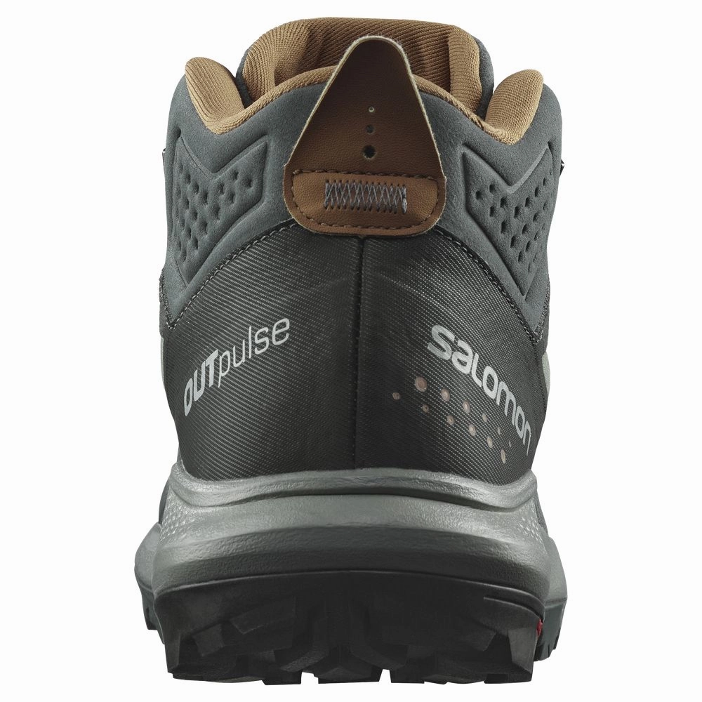 Salomon Outpulse Mid GORE-TEX Hiking Boots for Men - Urban Chic/Shadow/Rawhide - 9M