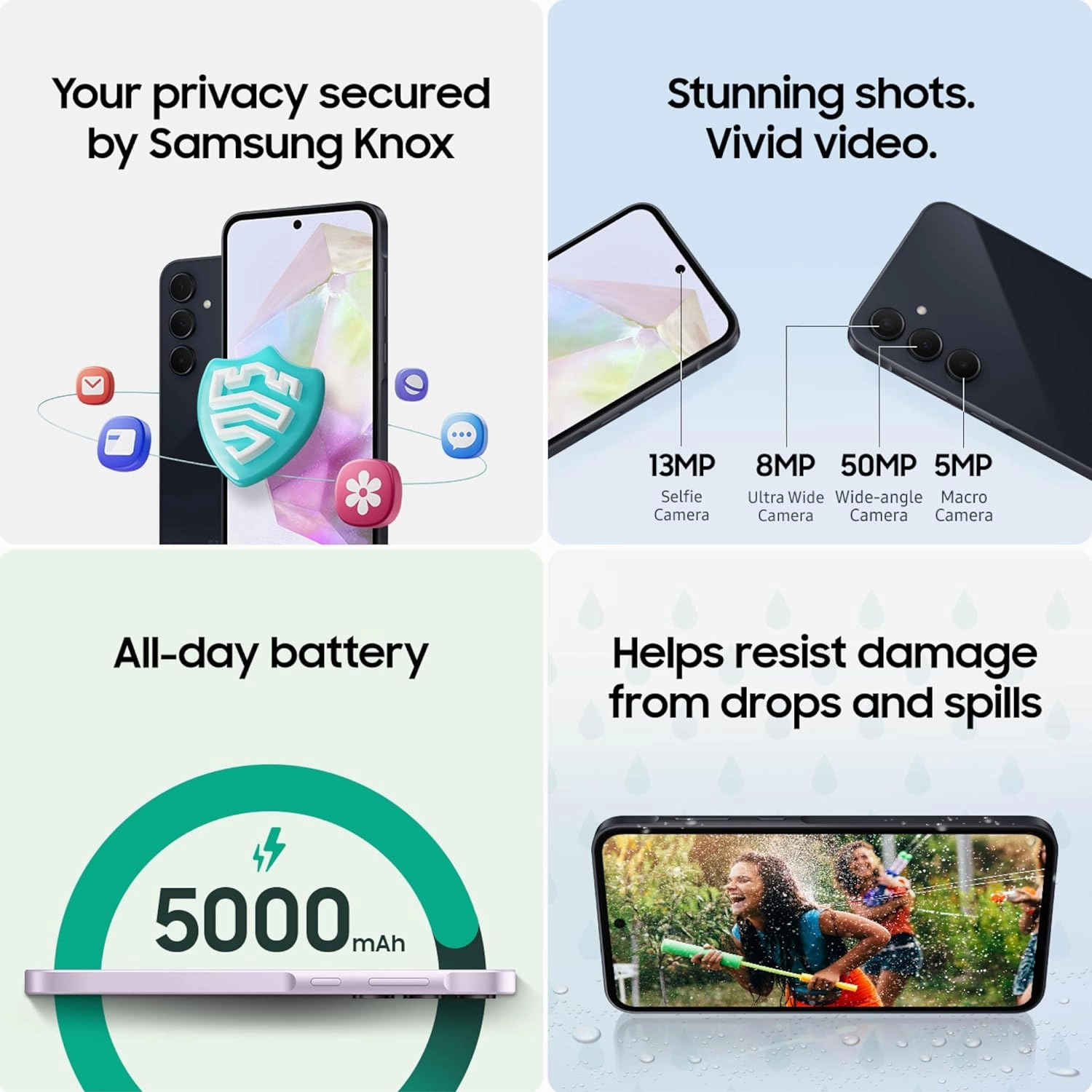 Samsung Galaxy A35 5G 128GB Awesome Navy AT&T Unlocked Android Smartphone SM-A356U