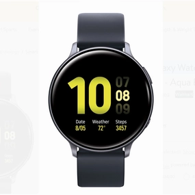 Samsung SM-R820NZKAXAR Galaxy Watch Active 2 Aluminum Smart Watch Aqua Black (44mm)