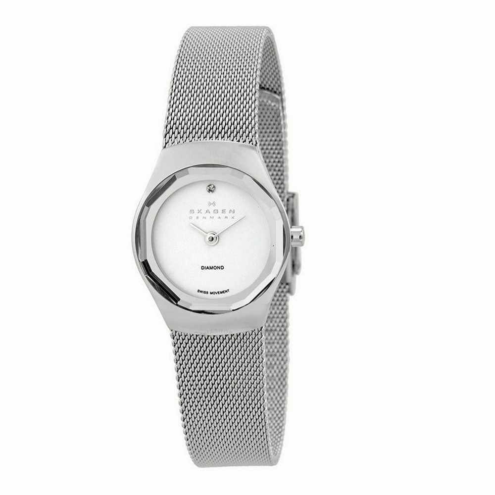SKAGEN 432SSSS Black Label Executive Silver Dial Stainless Steel Women's Watch