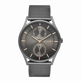 SKAGEN SKW6180 Holst Chronograph Charcoal Steel Multifunctional Men's Mesh Watch