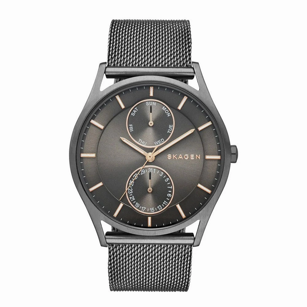 SKAGEN SKW6180 Holst Chronograph Charcoal Steel Multifunctional Men's Mesh Watch