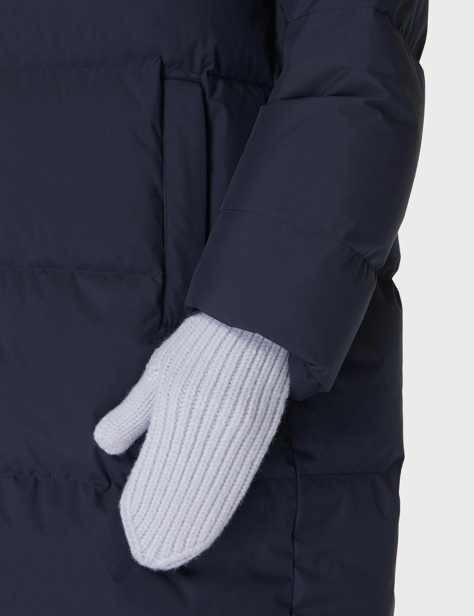 Snowfall Knitted Mittens - Salt Blue