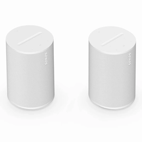 Sonos E10G1WTPR Era 100 Voice-Controlled Wireless Smart Speakers with Bluetooth, Pair White
