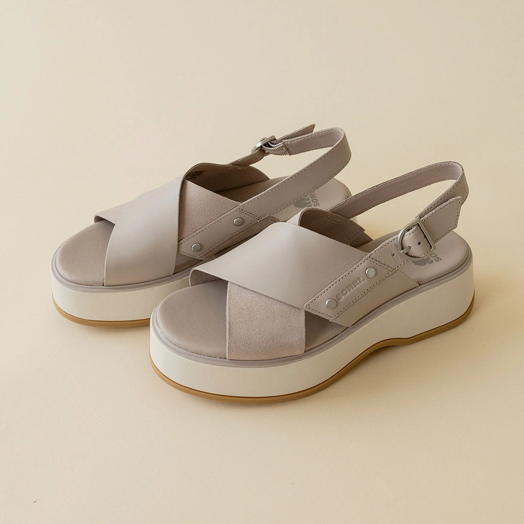 Sorel Dayspring Crisscross Sandal-Crushed Clay/Chalk