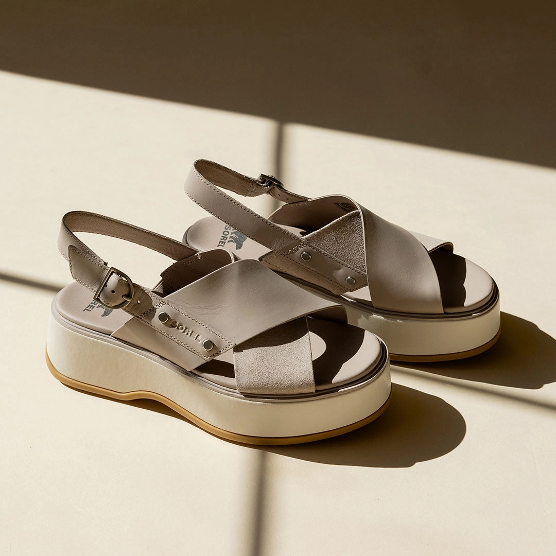 Sorel Dayspring Crisscross Sandal-Crushed Clay/Chalk