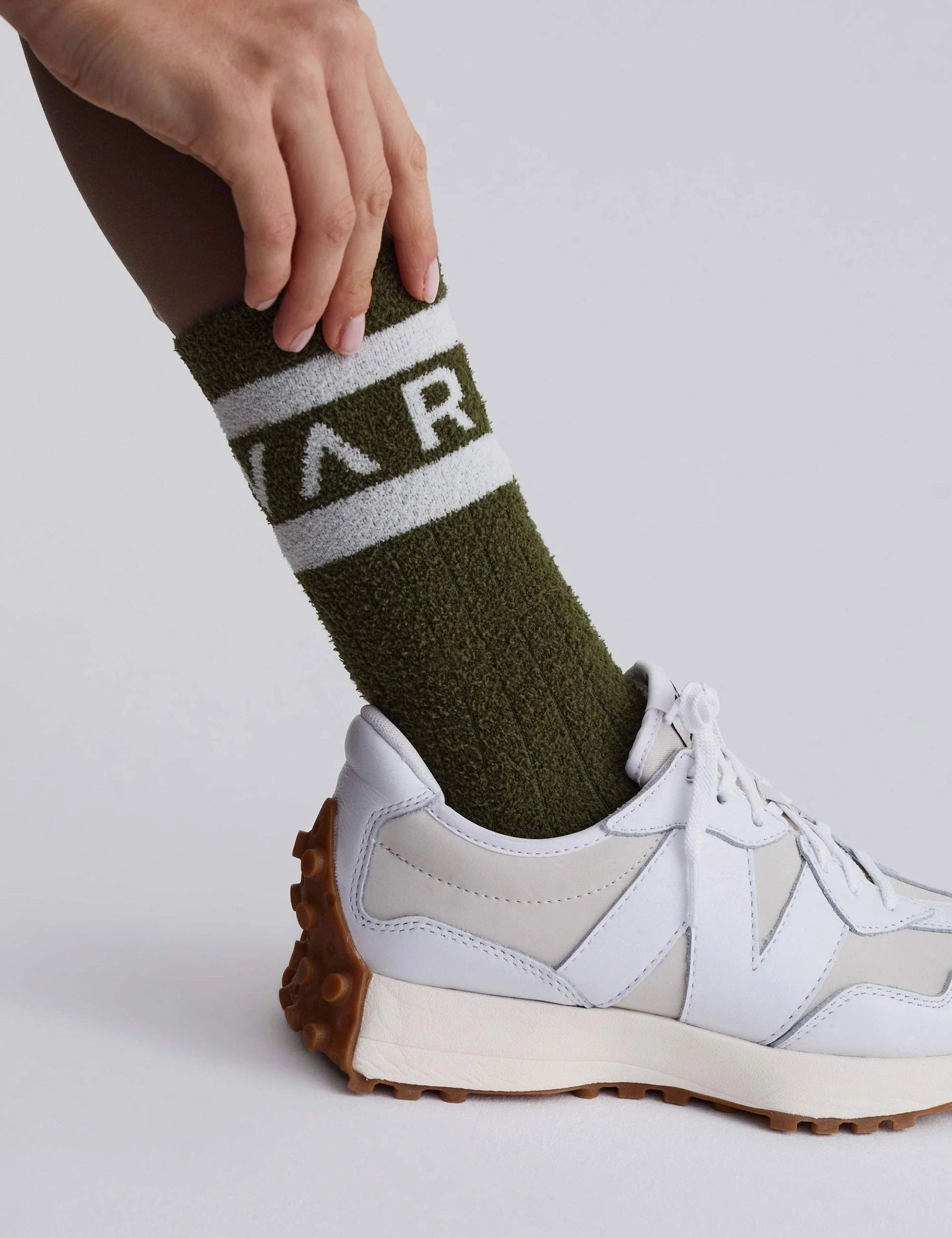 Spencer Sock - Dark Olive/Egret