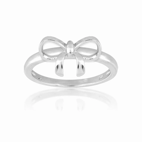 Sterling Silver Bow Ring - W-9821