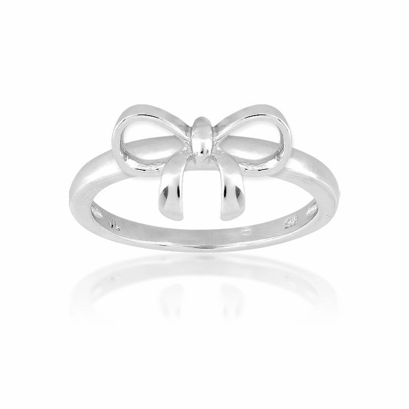 Sterling Silver Bow Ring - W-9821