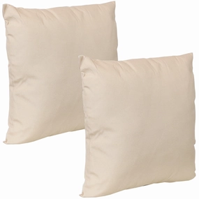 Sunnydaze Indoor/Outdoor Weather-Resistant Polyester Square Pillow Cover Only with Zipper Closures - 17" x 17"- 2pk