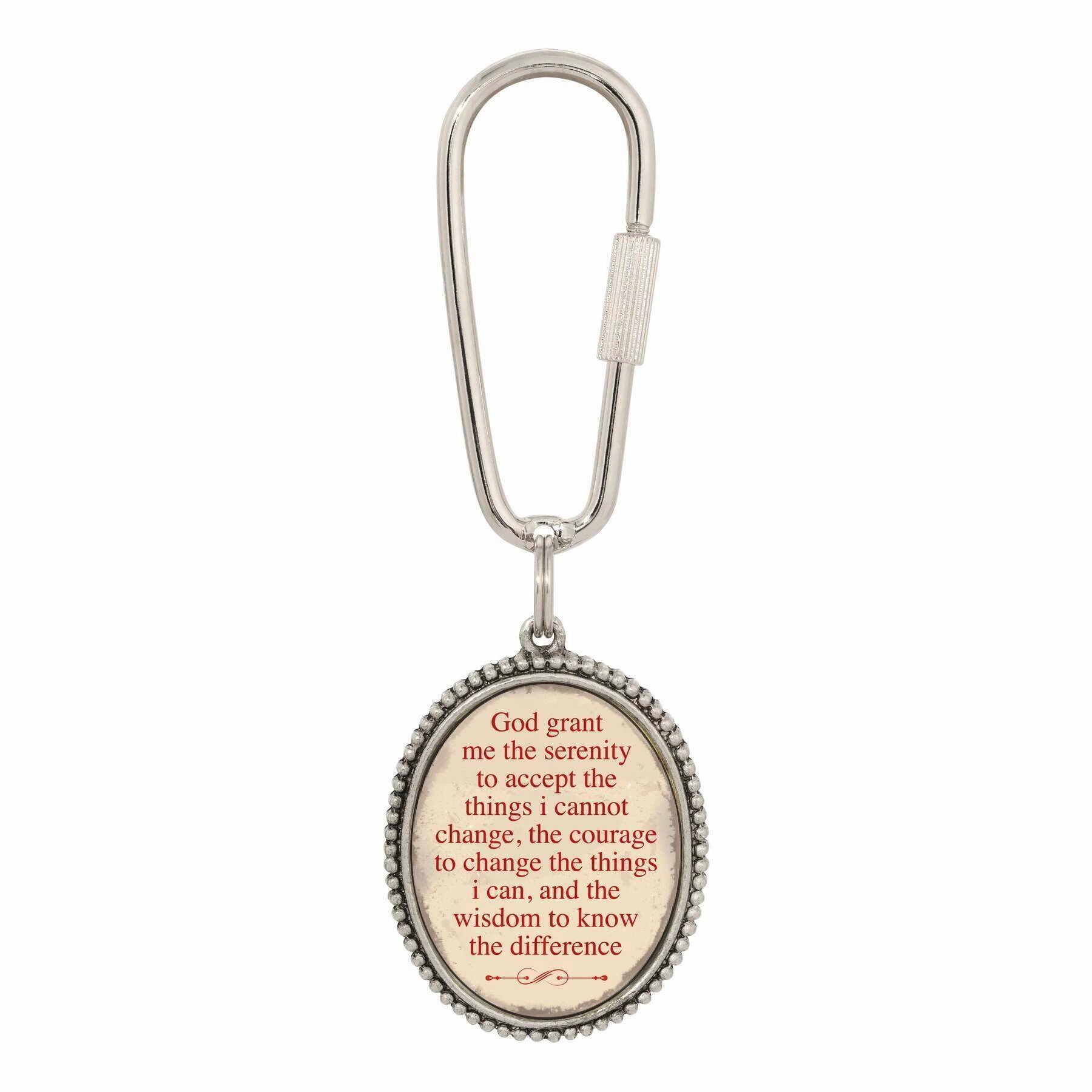 Symbols Of Faith Serenity Prayer Carabiner Key Chain