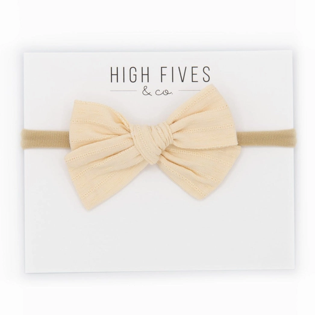 Textured Bow Nylon Headband