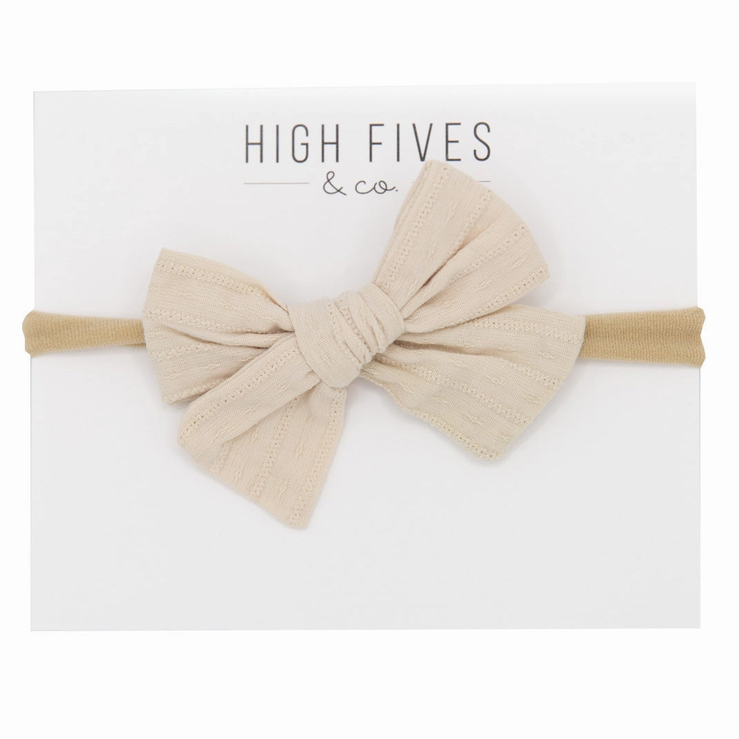 Textured Bow Nylon Headband