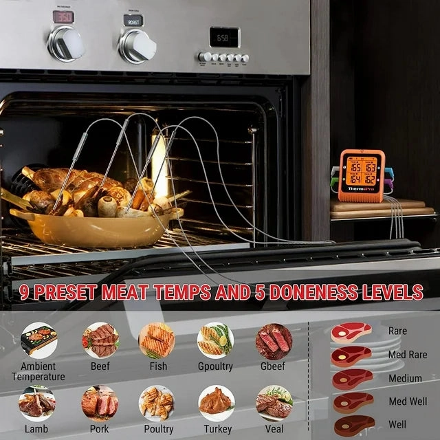 ThermoPro 990098953 Truly Wireless Bluetooth Grill Thermometer Bundle