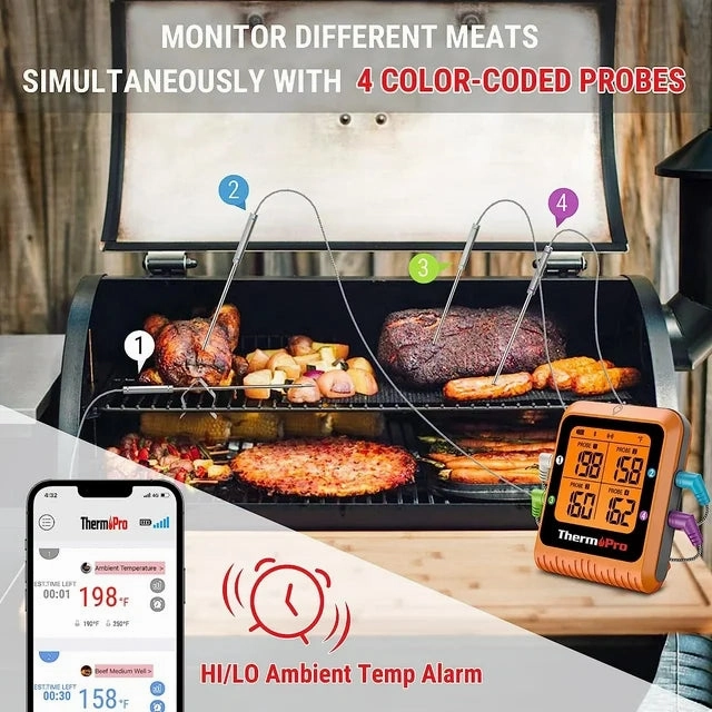ThermoPro 990098953 Truly Wireless Bluetooth Grill Thermometer Bundle