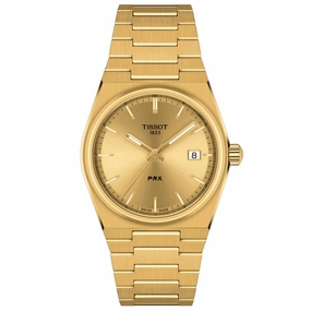 Tissot PRX 35mm Champagne Dial Gold PVD Steel Quartz Watch T1372103302100