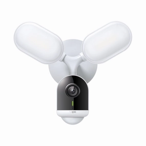 TP-Link TC53 Tapo Wired, Ultra-Bright Motion-Activated, Weatherproof Floodlight with 2K Camera, Two-Way Audio