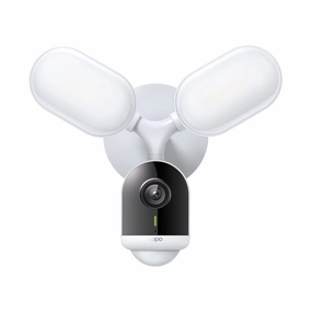 TP-Link TC53 Tapo Wired, Ultra-Bright Motion-Activated, Weatherproof Floodlight with 2K Camera, Two-Way Audio