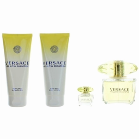 Versace Women's Personal Care Gift Set - Yellow Diamond Luxurious World, 4 Piece