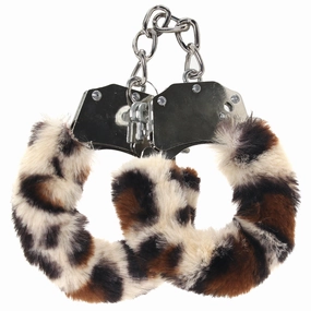 WhipSmart Classic Furry Cuffs in Leopard