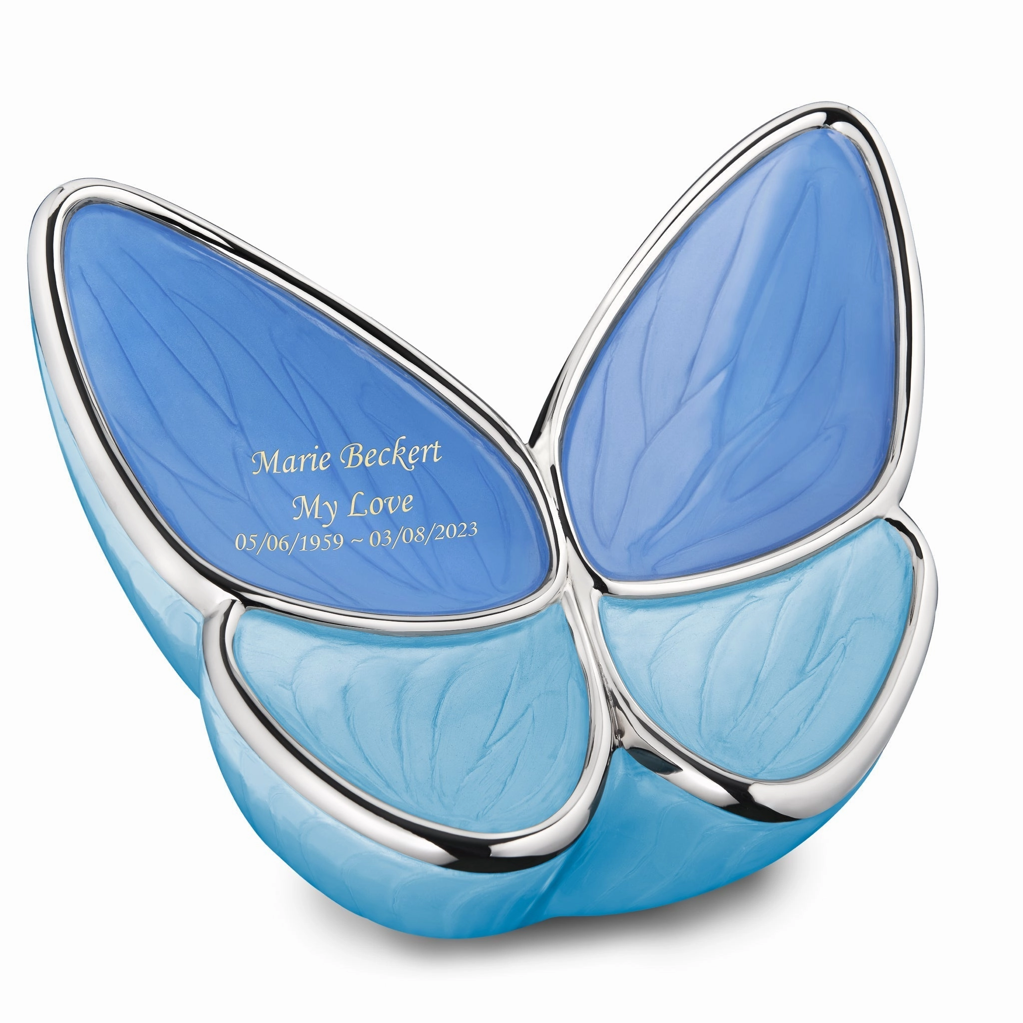 Wings of Hope Butterfly Cremation Urn in Blue