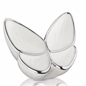 Wings of Hope Butterfly Cremation Urn in Pearl White