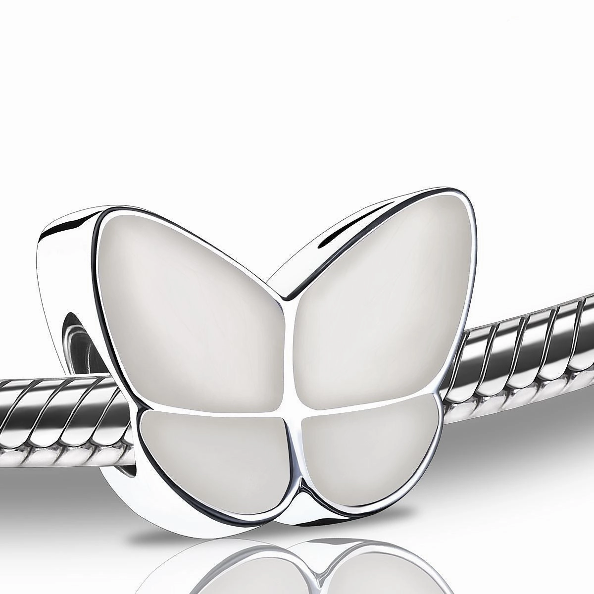 Wings of Hope Butterfly Cremation Urn in Pearl White