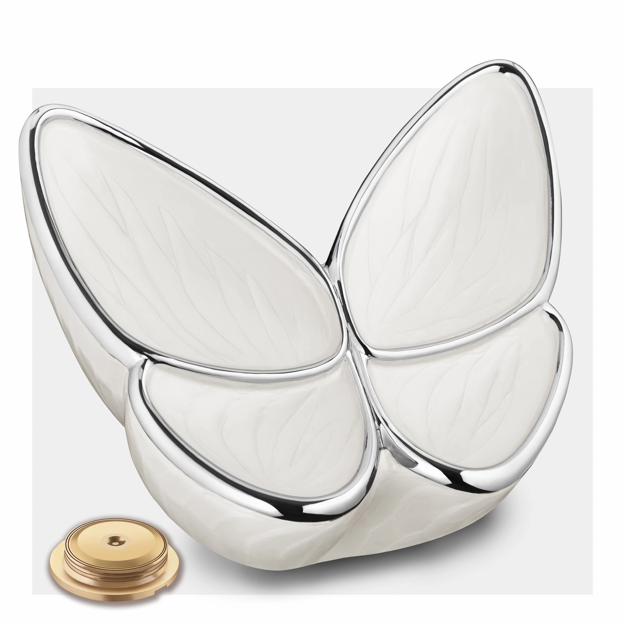 Wings of Hope Butterfly Cremation Urn in Pearl White