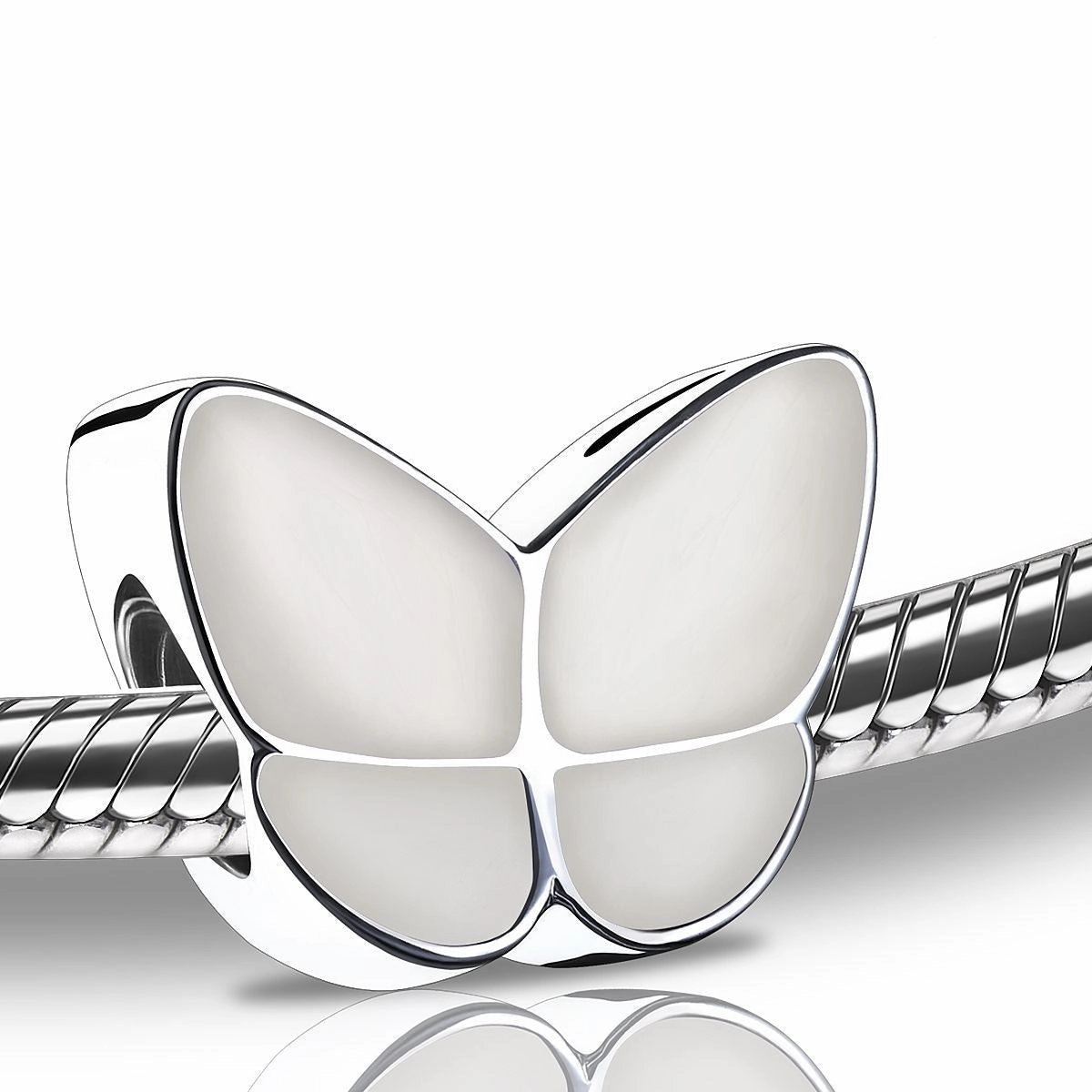 Wings of Hope Butterfly Cremation Urn in Pearl White