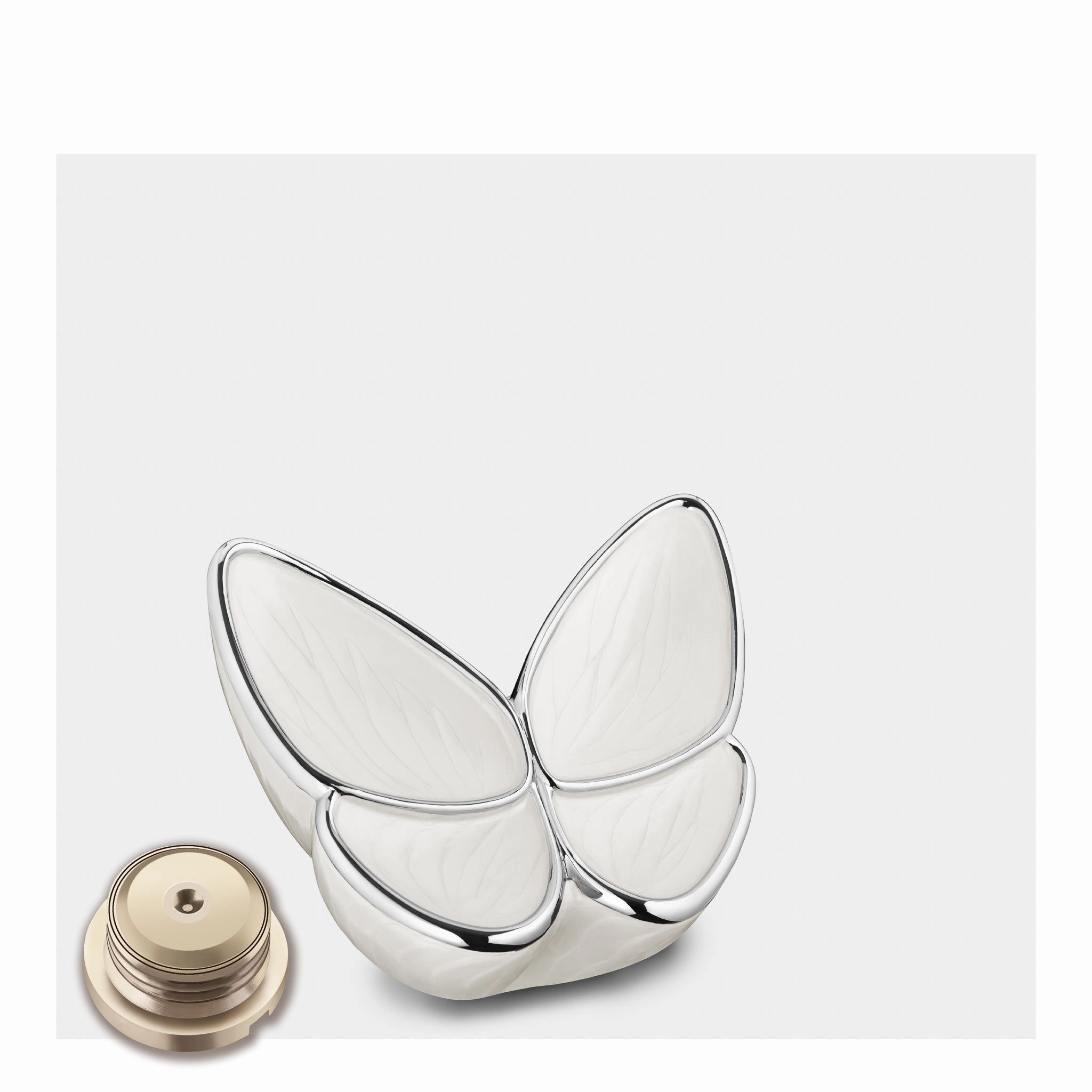 Wings of Hope Butterfly Cremation Urn in Pearl White