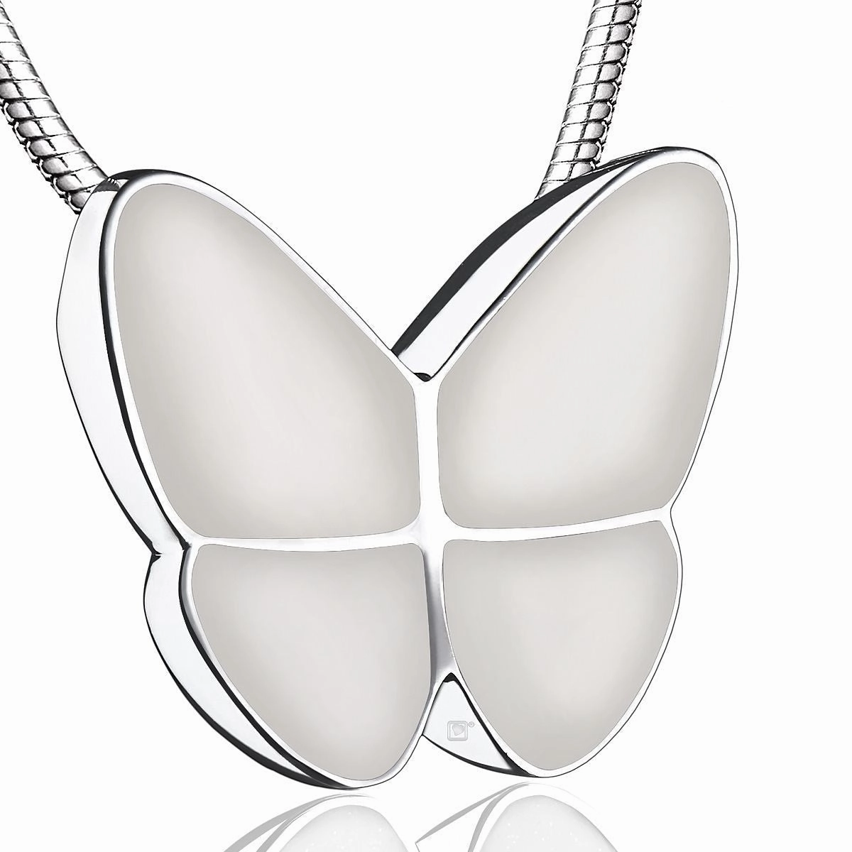 Wings of Hope Butterfly Cremation Urn in Pearl White