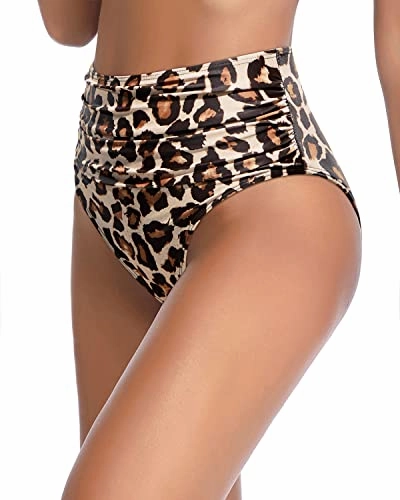 Women's High Waisted Bikini Bottom Full Coverage Retro Swimusuit Bottom